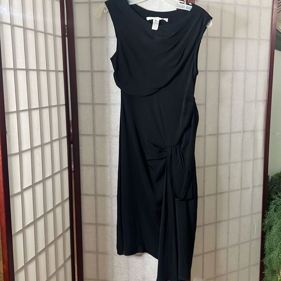 DIANE VON FÜRSTENBERG BLACK COCKTAIL EVENING SILK BLEND DRESS SIZE 0 - Picture 1 of 6
